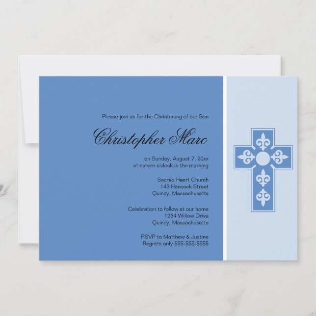 Christening / Baptism Invitation - Personalize (Front)