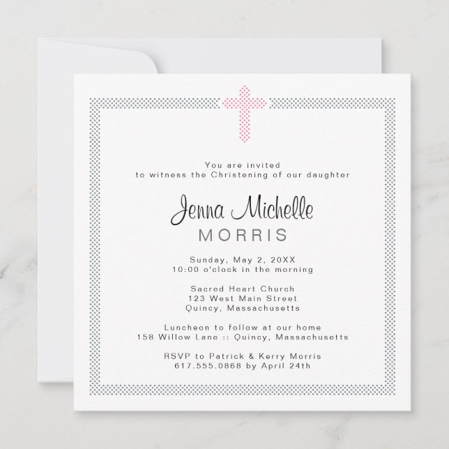 Christening / Baptism Invitation - Personalize (Front)