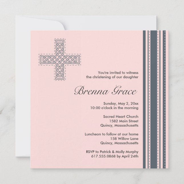 Christening / Baptism Invitation - Personalize (Front)