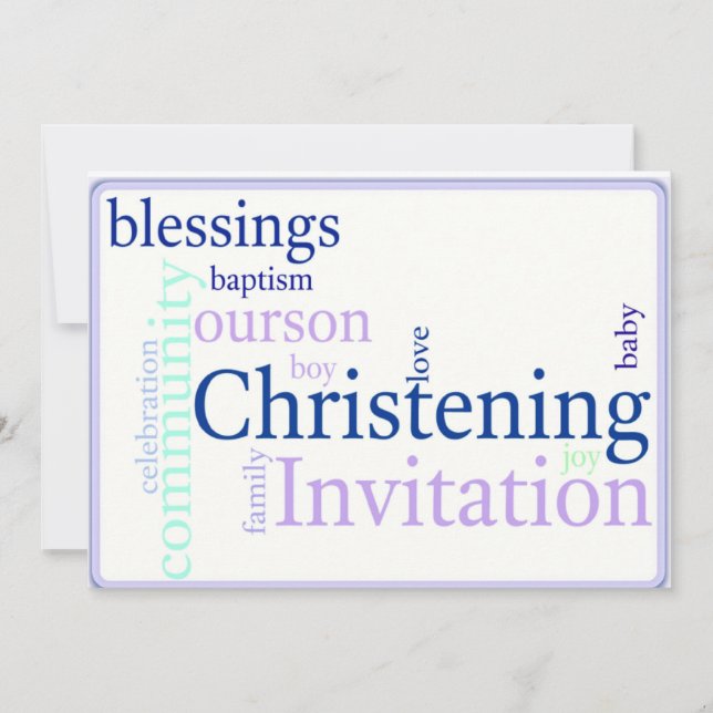 Christening/Baptism Son Invitation (Front)