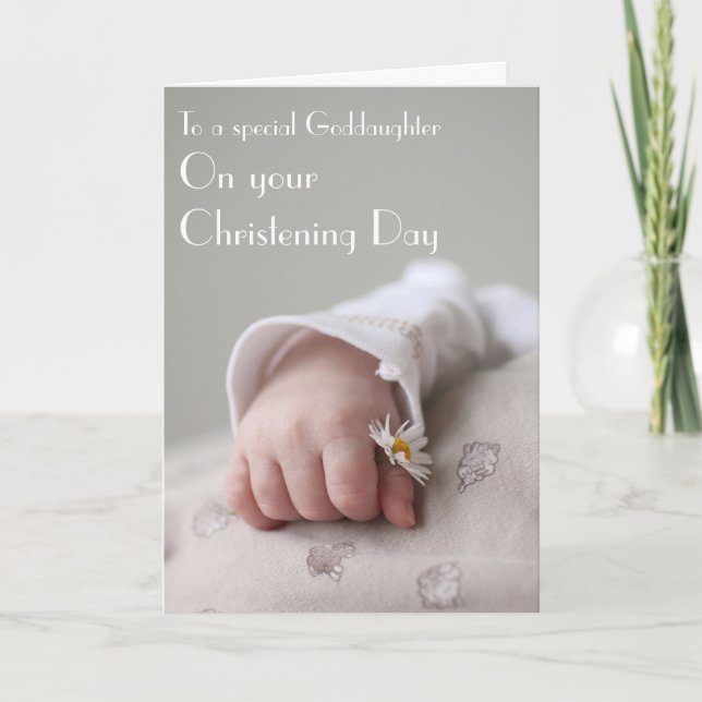 Christening card from Godparent to Goddaughter (Front)