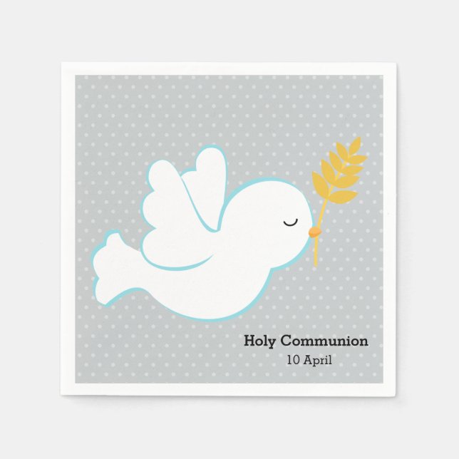 Christening dove * Choose background colour Napkin (Front)