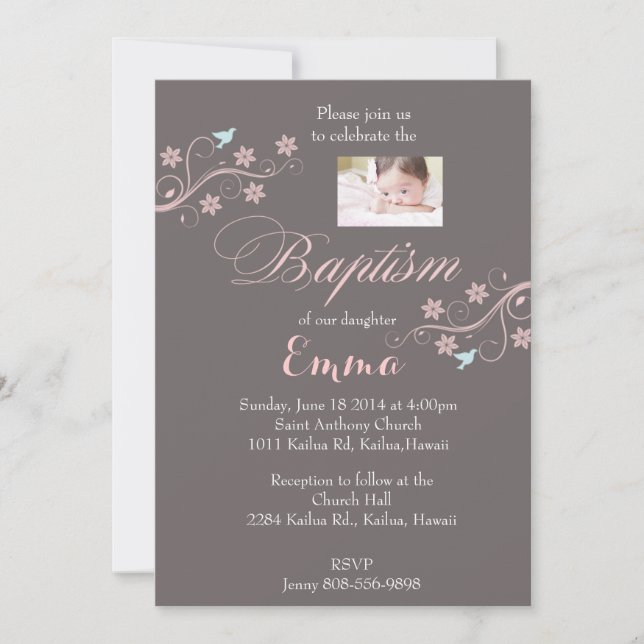 Christening Invitation Girl (Front)