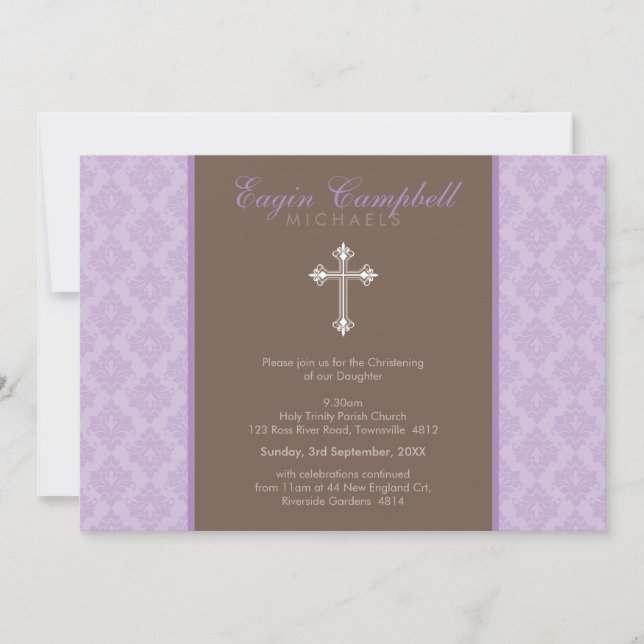 CHRISTENING INVITES :: oh so beautiful 7L (Front)