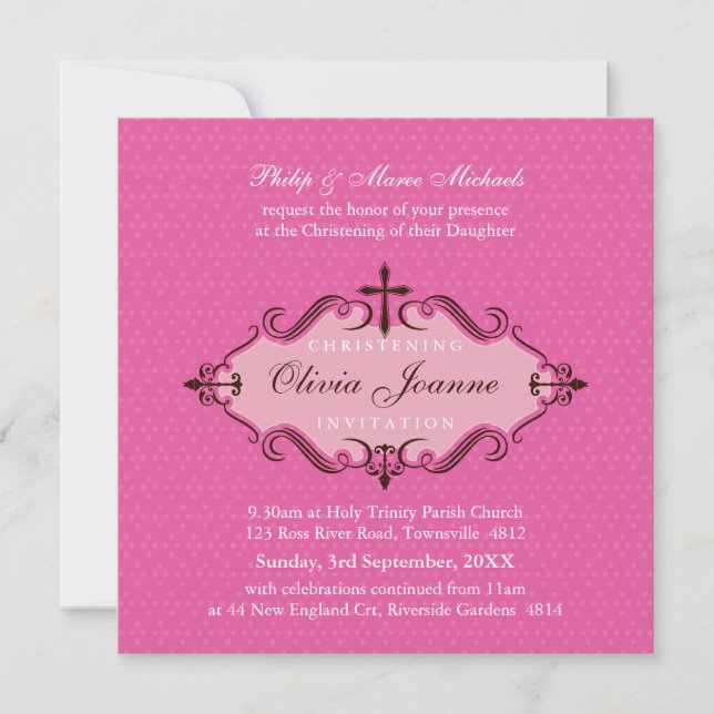 CHRISTENING INVITES :: viva 10SQ (Front)