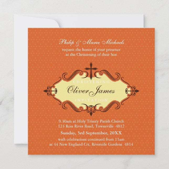 CHRISTENING INVITES :: viva 1SQ (Front)