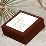 Christening or Baptism Keepsake Box<br><div class="desc">This christening or baptism keepsake box features a cross with a dove on a white background.  The words "Blessed by God" appear to the right of the cross.  The child's name may be personalized and the date of the christening.  A lovely keepsake gift for a christening.  Copyright Kathy Henis</div>