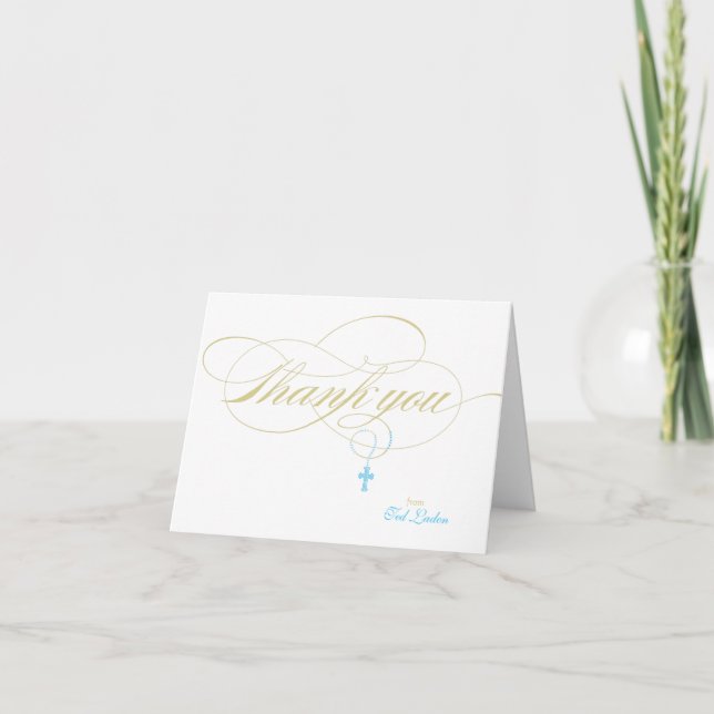 Christening or First Communion Thank You Card (Front)