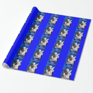 Christening wrapping paper for boys