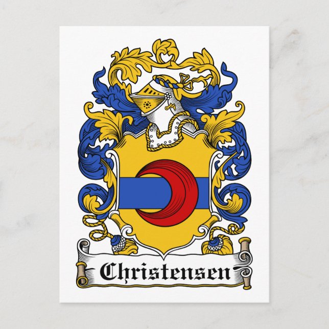 Christensen Family Crest Postcard (Front)