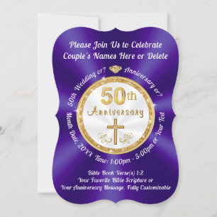 CHRISTIAN, 50e anniversaire Invitations