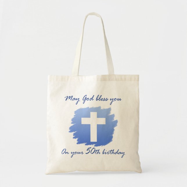 Christian 50th Birthday Gifts Tote Bag (Front)
