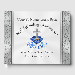 Christian 65th Wedding Anniversary Guest Book