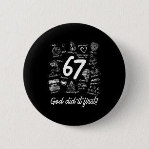 Christian 6 7 Meme Six Seven 67 Bible Verse Script 2 Inch Round Button
