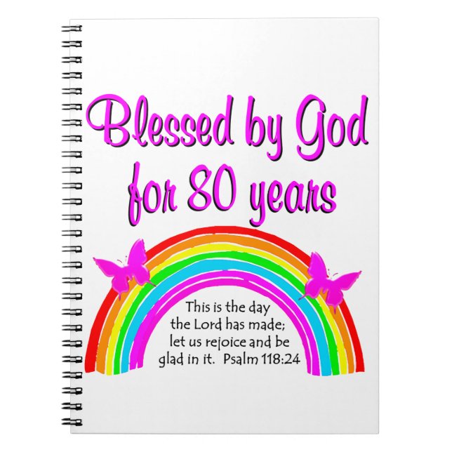 CHRISTIAN 80TH BIRTHDAY NOTEBOOK (Front)