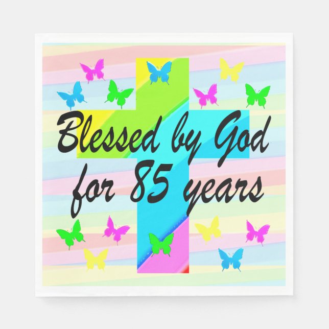 CHRISTIAN 85TH BIRTHDAY NAPKINS (Front)
