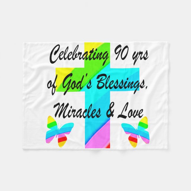 CHRISTIAN 90TH FLEECE BLANKET (Front (Horizontal))