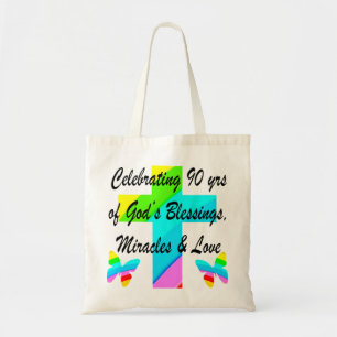 CHRISTIAN 90TH TOTE BAG