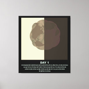 christian abstract minimal art-genesis day1 s1 canvas print