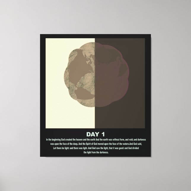 christian abstract minimal art-genesis day1 s1  canvas print (Front)