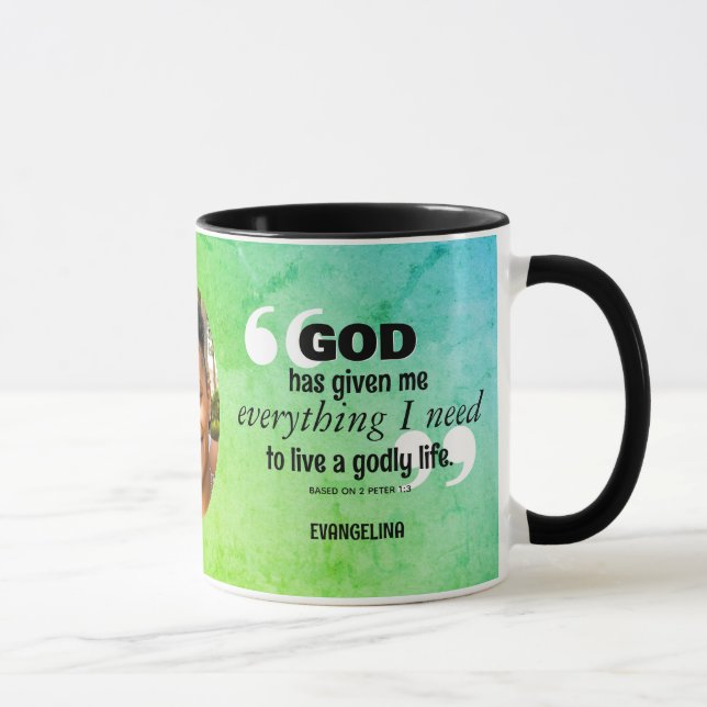 Christian Affirmation EVERYTHING I NEED Photo Mug (Right)