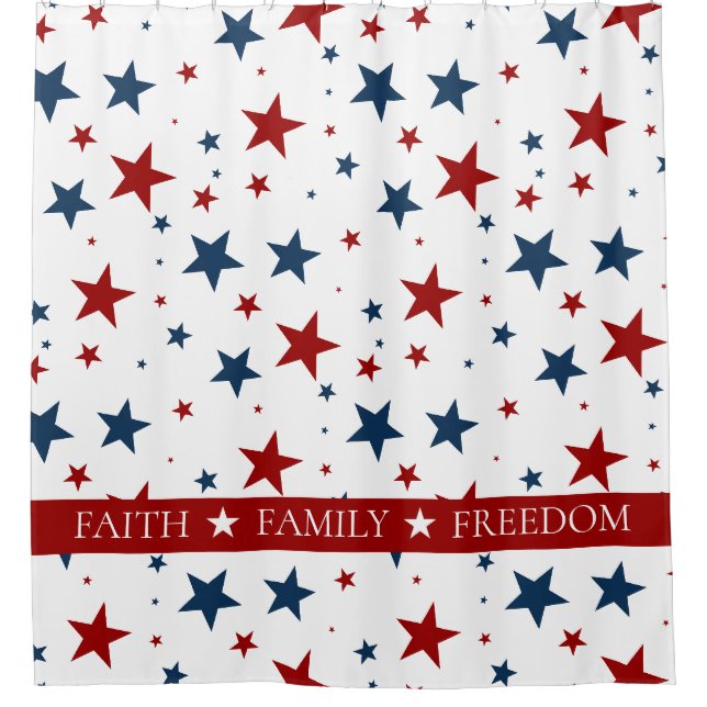 Christian America Patriotic Red White Blue Stars (Front)