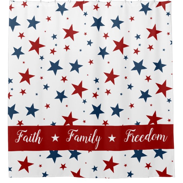 Christian America Patriotic Red White Blue Stars (Front)