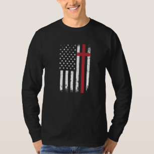 Christian American Flag Usa Patriotic God Proud Ch T-Shirt