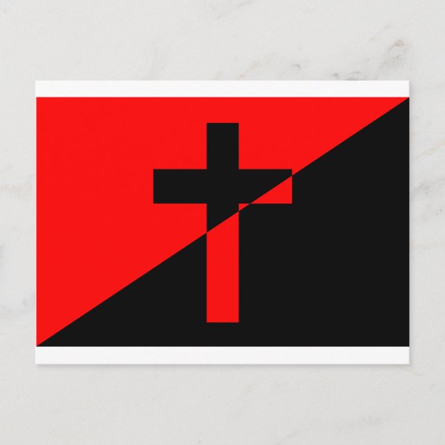 Christian Anarchist Anarchy Christianity Flag Postcard (Front)