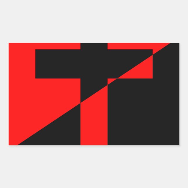 Christian Anarchist Anarchy Christianity Flag Sticker (Front)