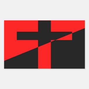Christian Anarchist Anarchy Christianity Flag Sticker