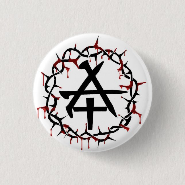 Christian Anarchy 1 Inch Round Button (Front)