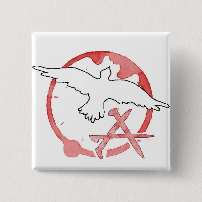 Christian Anarchy 2 Inch Square Button (Front)