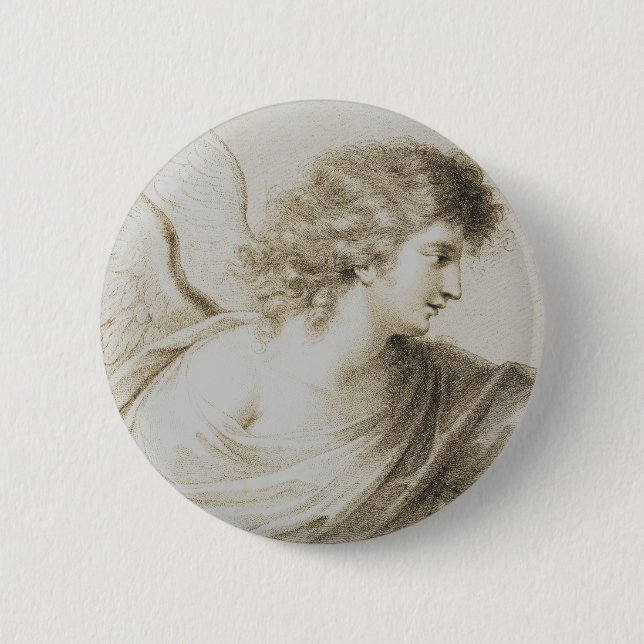 Christian angel by Francesco Bartolozzi 2 Inch Round Button (Front)