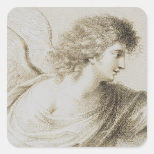 Christian angel by Francesco Bartolozzi Square Sticker