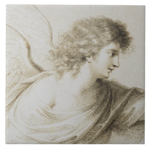Christian angel by Francesco Bartolozzi Tile
