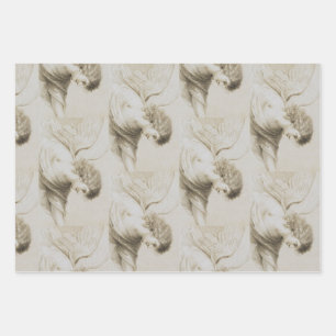 Christian angel by Francesco Bartolozzi Wrapping Paper Sheet