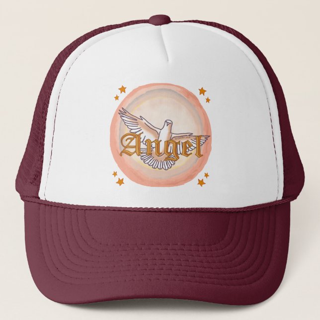 Christian angel dove trucker hat (Front)