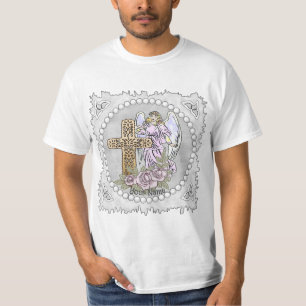 Christian Angel Ma Croix Rose T-shirt