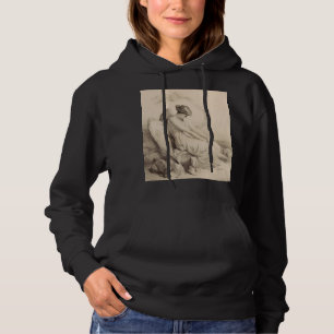 Christian angel sitting on a stone hoodie