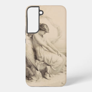 Christian angel sitting on a stone samsung galaxy case