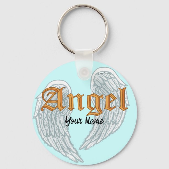 Christian Angel Wings   key chain (Front)
