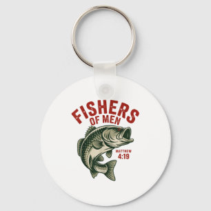 Christian Angler Fishers Of Men Matthew 4 19 Verse Keychain
