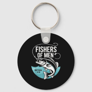 Christian Angler Fishers Of Men Matthew 4 19 Verse Keychain