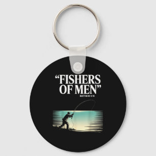 Christian Angler Fishers Of Men Matthew 4 19 Verse Keychain