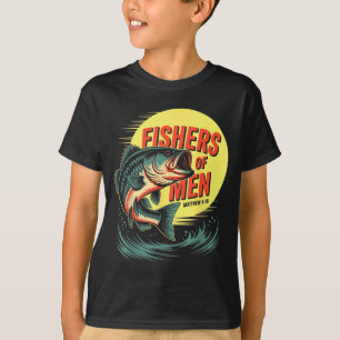 Christian Angler Fishers Of Men Matthew 4 19 Verse T-Shirt