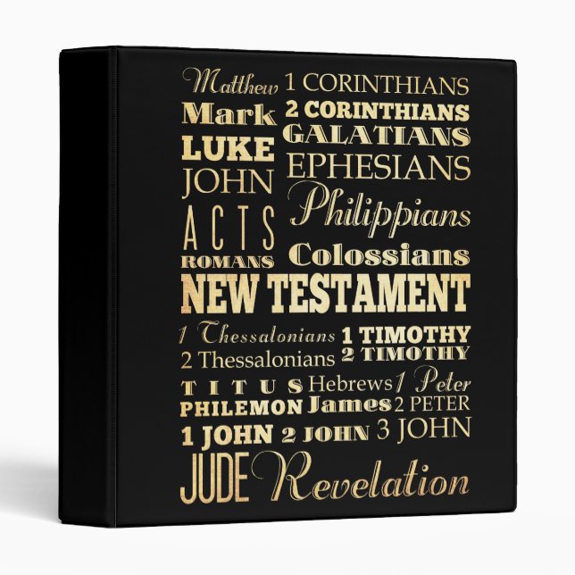 Christian Art - Books of the New Testament. Binder (Front/Spine)