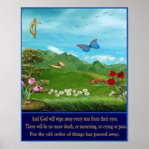 Christian art poster revelations 21:4