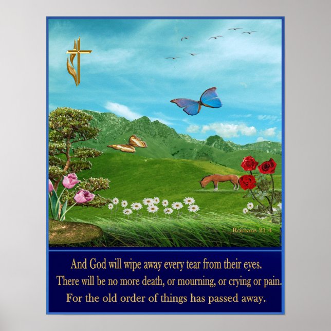 Christian art poster revelations 21:4 (Front)