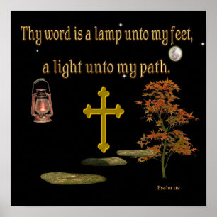 Christian art psalm1:19 poster